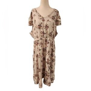 SHEIN Women's Summer Vacation Style Floral Print V-Neck Short Sleeve